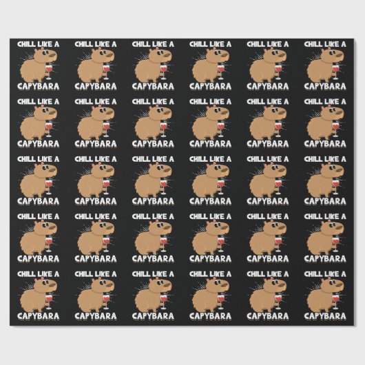 Chill Capybara Cute Animal Lover Cadeaupapier (Vlak)