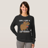 Chill Capybara Cute Animal Lover T-shirt (Voorkant volledig)