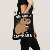 Chill Capybara Cute Animal Lover Tote Bag (Dichtbij)