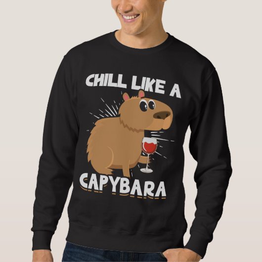 Chill Capybara Cute Animal Lover Trui (Voorkant)