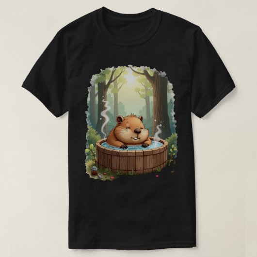 Chill Capybara Hottub Ontspanning Sticker T-shirt (Design voorkant)