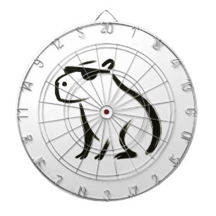 Chill Capybara – Inktborstel op ontwerp Dartbord