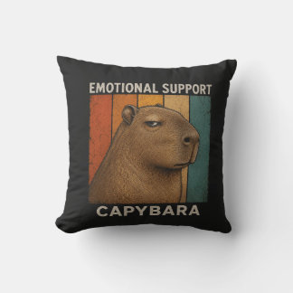 Chill Capybara Retro Zonsondergang Vintage Dierenl Kussen