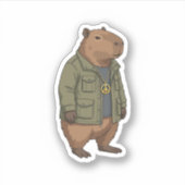 Chill Capybara Vredesteken Swagger Sticker (Voorkant)