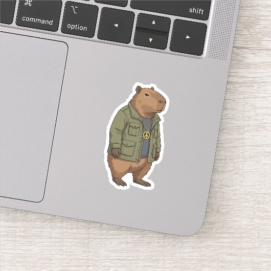 Chill Capybara Vredesteken Swagger Sticker (Detail)
