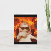 Chill Cat And Coffe Xmas Funny Cat Meme Y2k Joke  Kaart (Voorkant)