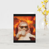 Chill Cat And Coffe Xmas Funny Cat Meme Y2k Joke  Kaart (Gele Bloem)