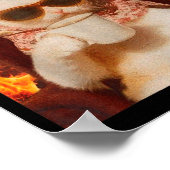 Chill Cat And Coffe Xmas Funny Cat Meme Y2k Joke Poster (Hoek)