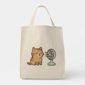 Chill Cat beroemd gemaakt door The Fan - Schattige Tote Bag (Achterkant)