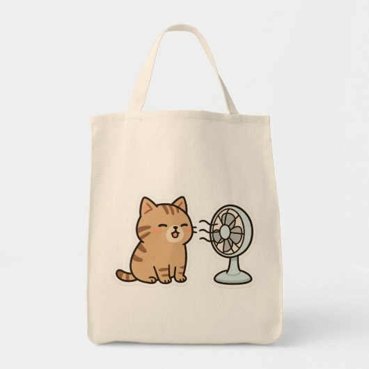 Chill Cat beroemd gemaakt door The Fan - Schattige Tote Bag (Voorkant)