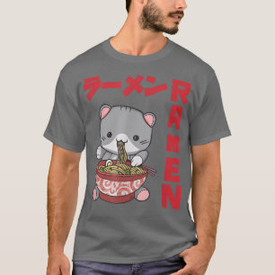 Chill Cat Ramen Anime Noodles Kawaii Japans zakje T-shirt
