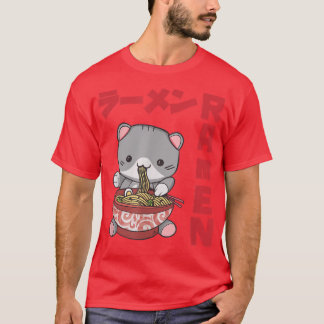 Chill Cat Ramen Anime Noodles Kawaii Japans zakje T-shirt