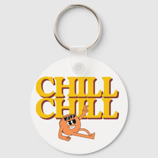 Chill Chill Retro Cartoon Karakter Sleutelhanger (Voorkant)