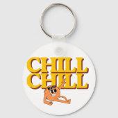Chill Chill Retro Cartoon Karakter Sleutelhanger (Achterkant)