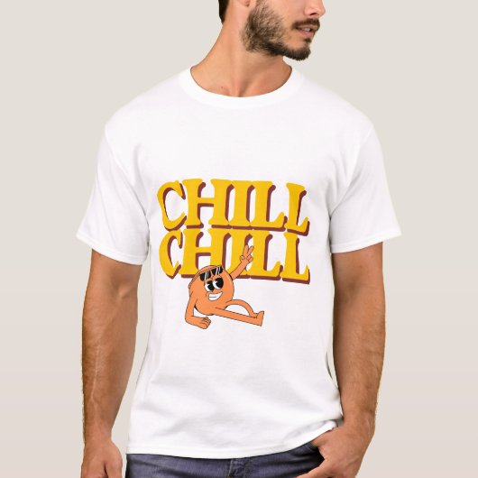 Chill Chill Retro Cartoon Karakter T-Shirt (Voorkant)