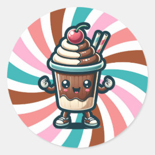 Chill Chocolade Milkshake Pun Ronde Sticker