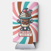 Chill Chocolade Milkshake Pun Seltzer Blikjeskoeler (Achterkant)