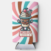 Chill Chocolade Milkshake Pun Seltzer Blikjeskoeler (Voorkant)