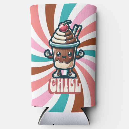 Chill Chocolade Milkshake Pun Seltzer Blikjeskoeler (Voorkant)