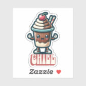Chill Chocolade Milkshake Pun Sticker (Vel)