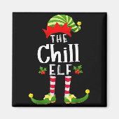 Chill Christmas Elf Matching Pajama X-mas Party  Magneet (Voorkant)