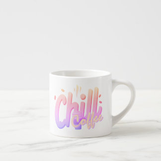 Chill Coffee Typografie Minimale Koffieliefhebber Espresso Kop