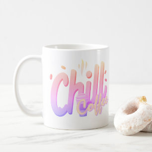 Chill Coffee Typografie Minimale Koffieliefhebber Koffiemok
