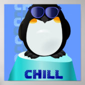 CHILL Cool Penguin Poster (Voorkant)