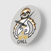 CHILL - Cool SLOTH - Wildlife - Natuur Ronde Klok (Hoek)