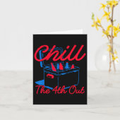 Chill de 4e uit grappige 4e juli bier patriottisch kaart (Gele Bloem)