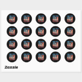 Chill de vierde uit grappig skelet 4 juli am ronde sticker (Vel)