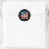 Chill de vierde uit grappig skelet 4 juli am ronde sticker (Tas)