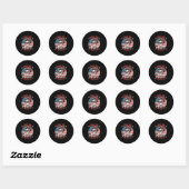 Chill de vierde uit grappig skelet 4 juli Pa Ronde Sticker (Vel)