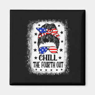 Chill de vierde uit grappige patriottische 4th of magneet