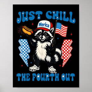 Chill de vierde uit grappige wasbeer 4 juli deel poster