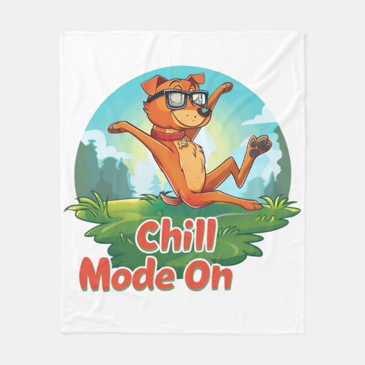 Chill Dog Mode Fleece Deken (Voorkant)