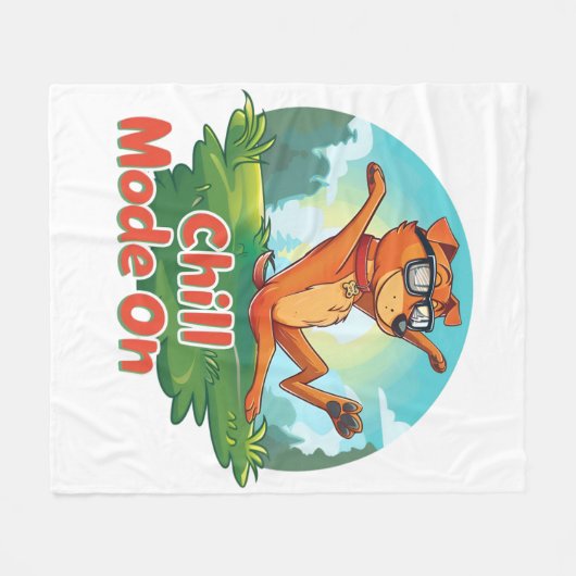 Chill Dog Mode Fleece Deken (Voorkant (Horizontaal))