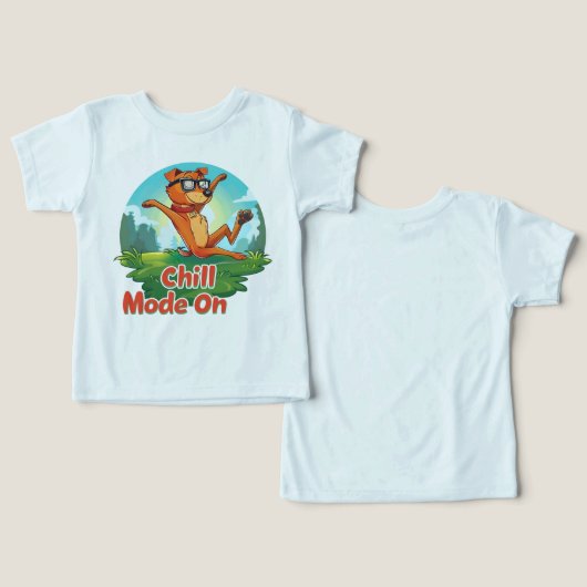 Chill Dog Mode peuter T-shirt (Ontwerp Voorkant & Achterkant)