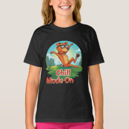 Chill Dog Mode T-shirt voor meisjes