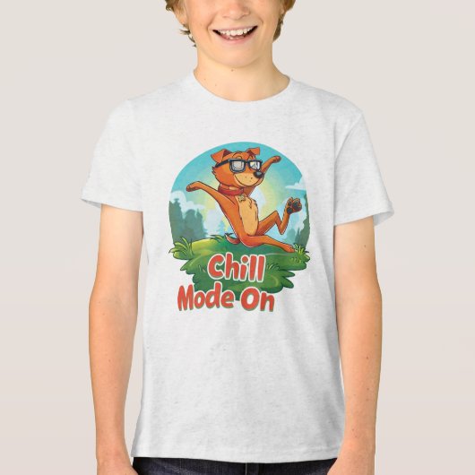 Chill Dog Mode Tri-Blend Shirt (Voorkant)