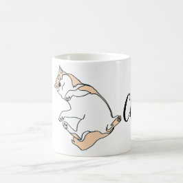 Chill Dog Mok - Schattigee Lazy Cat Line Art