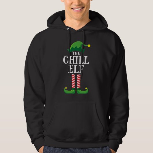 Chill Elf Matching Family Group Christmas Party Hoodie (Voorkant)