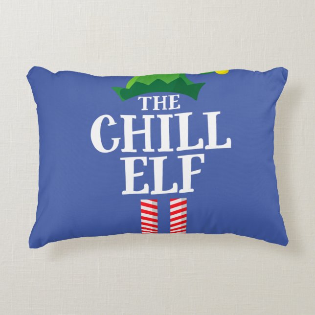 Chill Elf Matching Family Group kerstparty Accent Kussen (Voorkant)