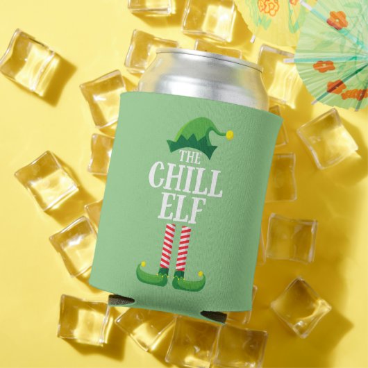 Chill Elf Matching Family Group kerstparty Blikjeskoeler (Insitu Zomer)