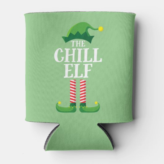 Chill Elf Matching Family Group kerstparty Blikjeskoeler (Voorkant)