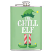 Chill Elf Matching Family Group kerstparty Heupfles (Voorkant)