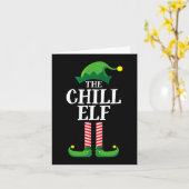 Chill Elf Matching Family Group kerstparty Kaart (Gele Bloem)