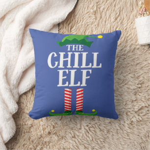 Chill Elf Matching Family Group kerstparty Kussen