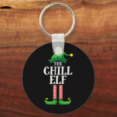 Chill Elf Matching Family Group kerstparty Sleutelhanger (Voorkant)