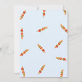 Chill en Grill Barbequefeest Blauw Kaart (Achterkant)